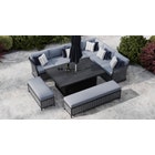 Talia 2Q - Extended Corner Sofa with Rising Table and Benches