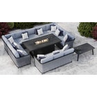 Talia 5G - U Shaped Sofa with Gas Fire Pit Dining Table and 3 Seat Sofa