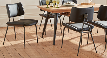 Tyler Set of 2 Dining Chairs - Black