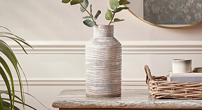 White Stoneware Vase